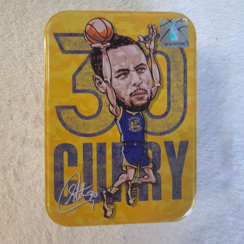 Stephen Curry Golden State Warriors NBA NBALAB Collector Tin Yellow Blue 30